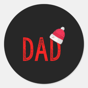 Dad - Xmas Pjs - Christmas Pajamas And Xmas Pj Fam Classic Round Sticker