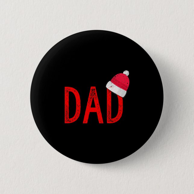 Dad - Xmas Pjs - Christmas Pyjamas And Xmas Pj Fam 6 Cm Round Badge (Front)