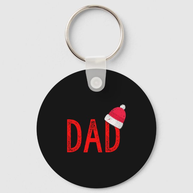 Dad - Xmas Pjs - Christmas Pyjamas And Xmas Pj Fam Key Ring (Front)