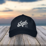 Dad Year Established Embroidered Hat<br><div class="desc">A perfect first Father's Day gift for a new dad,  this awesome embroidered cap features "Dad" in baseball style lettering with the year he became a dad beneath.</div>