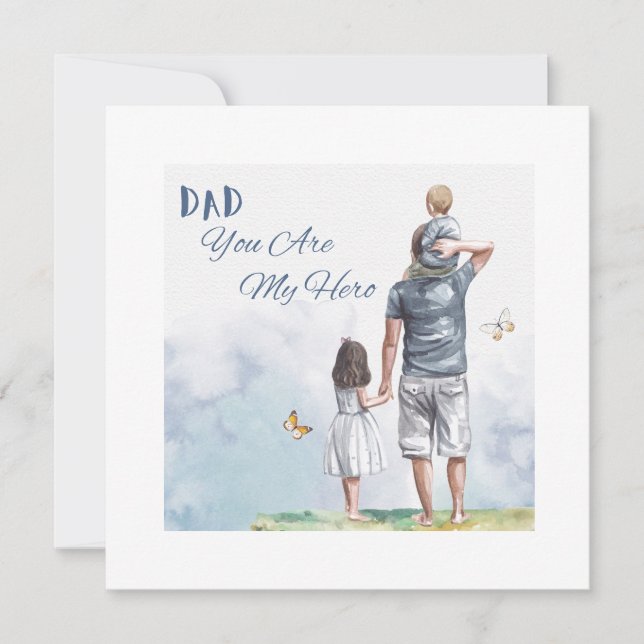 Dad You Are My Hero Holiday Card (Front)