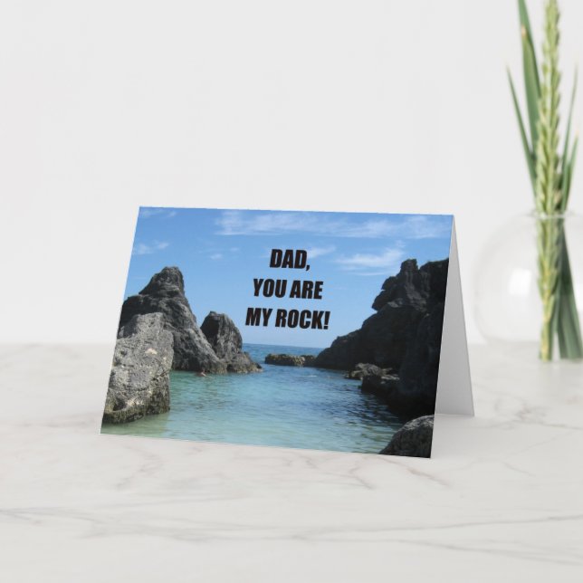 Dad, You are my rock! Card (Front)