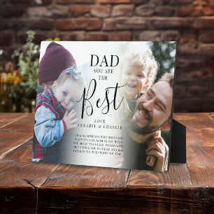'DAD' you are the Best  Photos Name & Quote Plaque