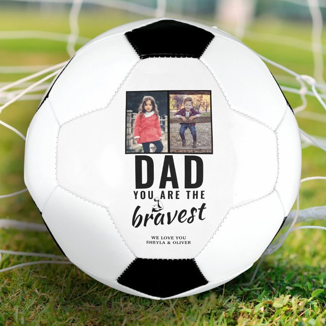 Dad you are the Bravest Father`s Day 2 Photo Football (Creator Uploaded)