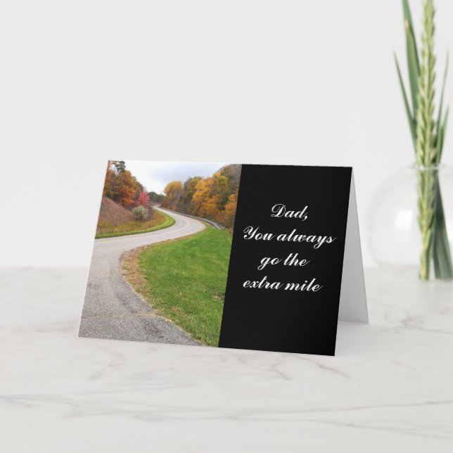 DAD YOU GO THE EXTRA MILE card (Front)