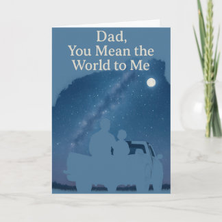 Dad, You Mean the World to Me Starry Birthday Card