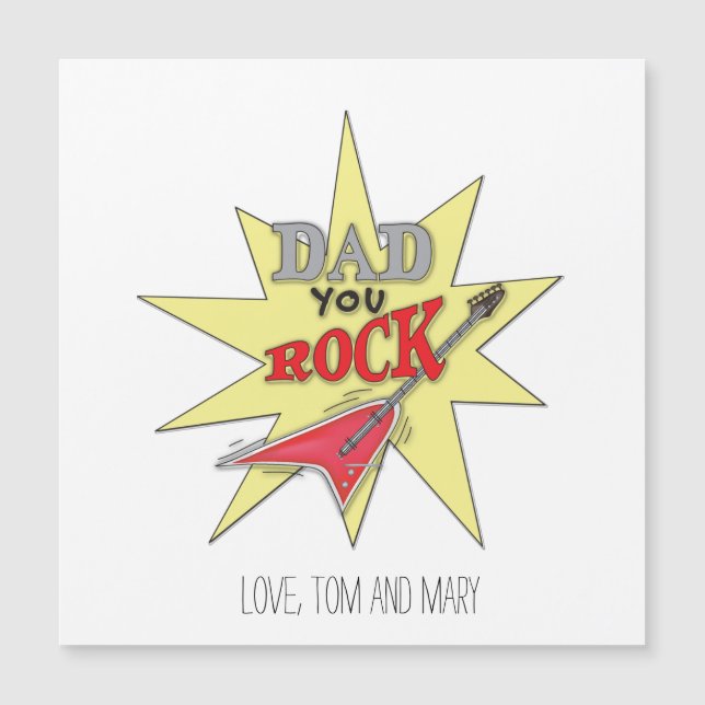 Dad You Rock Card (Front)