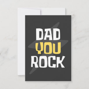Dad You Rock - Father's Day / Birthday Gift RSVP Card