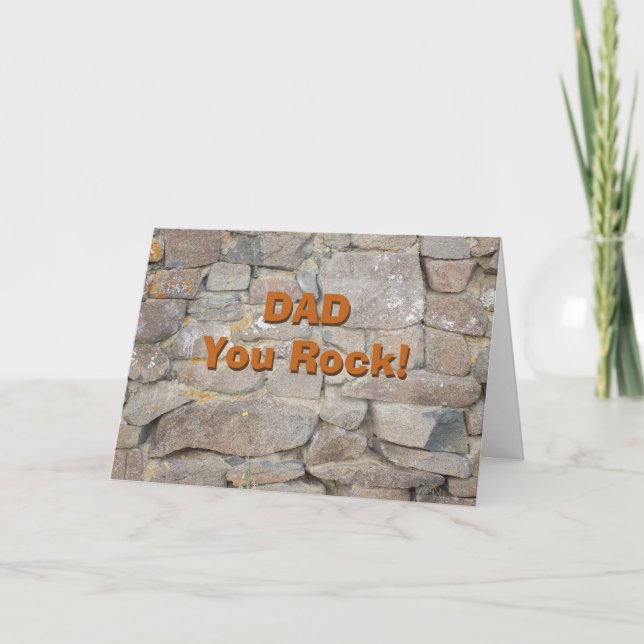 Dad - You Rock! Father's Day card (Front)