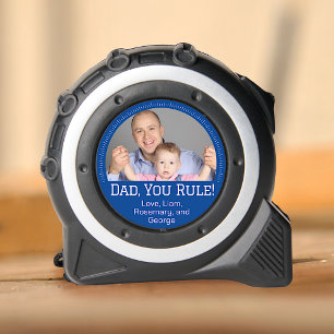 Dad You Rule Personalised Father's Photo Text Blue 1