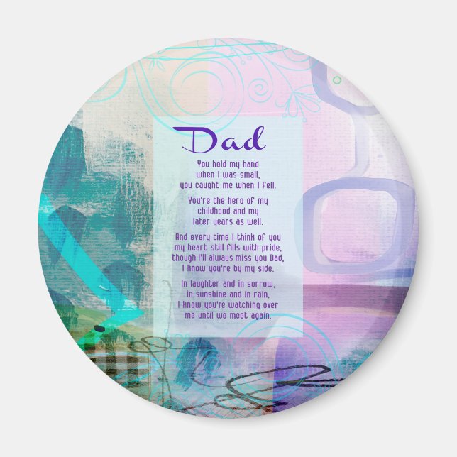 Dad, You Stood Beside Me - Sympathy Magnet (Front)