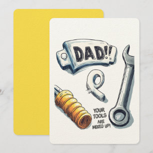Dad, Your Tools are Mixed Up! Funny Father's Day Invitation