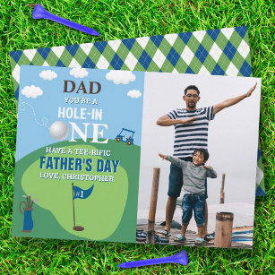 Dad You're A Hole In One Father's Day Photo Card