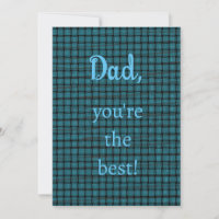 Dad you're the best blue weave father's day cards