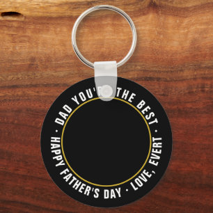 Dad You're the Best Father's Day Photo Key Ring