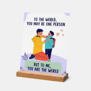 Dad You're The World-Inspirational Fathers Day Acrylic Sign