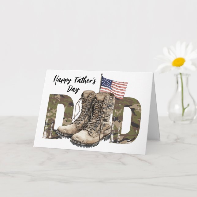 Dad, You've Always Been My Hero – Military Tribute Card (Small Plant)