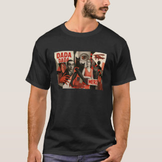 Dada Art Inspired Cat Illustration - Fun Cute T-Shirt
