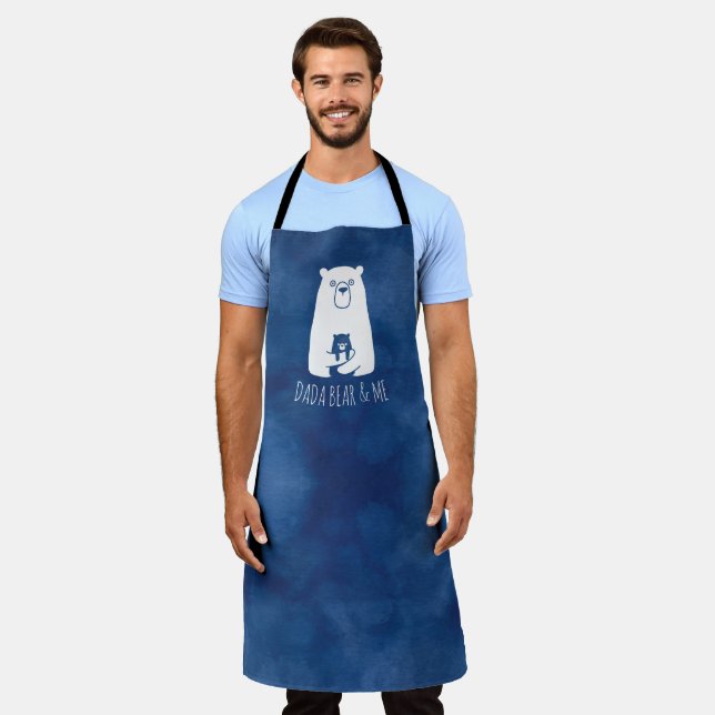 DADA BEAR & ME | Dad Kids Daughter Son Dada Bear Apron (Worn)