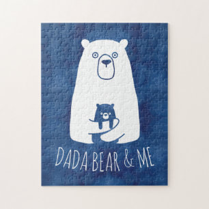 DADA BEAR & ME Dad Kids Daughter Son Dada Bear Jigsaw Puzzle
