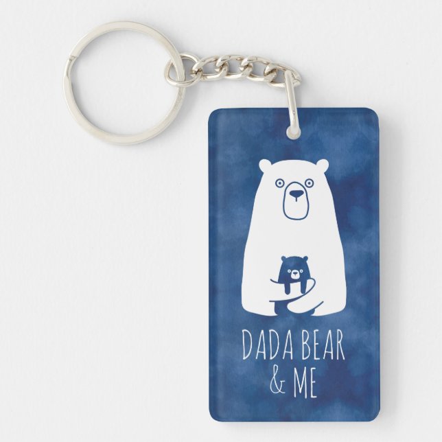 DADA BEAR & ME | Dad Kids Daughter Son Dada Bear Key Ring (Front)