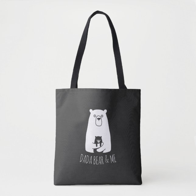 DADA BEAR & ME | Dad Kids Daughter Son Dada Bear T Tote Bag (Front)