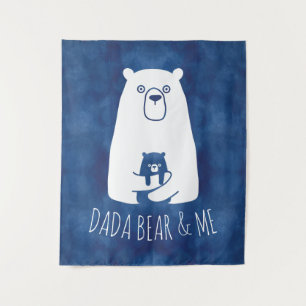 DADA BEAR & ME Dad Kids Daughter Son Dada Bear Tapestry