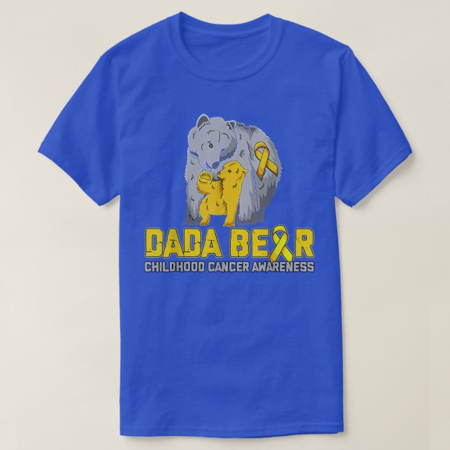 Dada Bear Support Childhood Cancer Awareness  T-Shirt (Design Front)