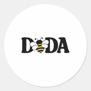 Dada Bee Cute Beekeeping 1st Birthday Matching Fam Classic Round Sticker