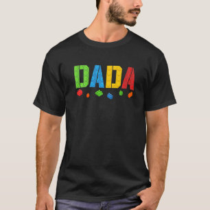 Dada  Blocks Master Builder Brick Builder Birthday T-Shirt