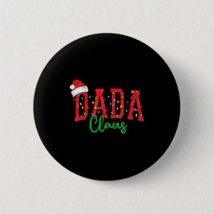 Dada Claus Christmas Lights Pajama Family Matching 6 Cm Round Badge