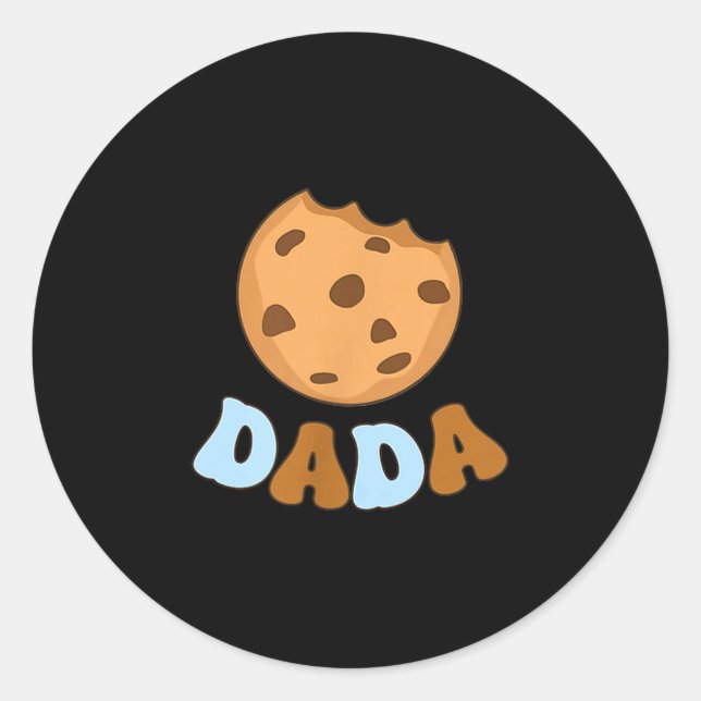 Dada Cookies Milk Sweet One 1st Birthday Family Ma Classic Round Sticker (Front)