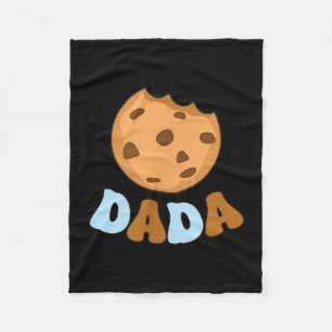 Dada Cookies Milk Sweet One 1st Birthday Family Ma Fleece Blanket