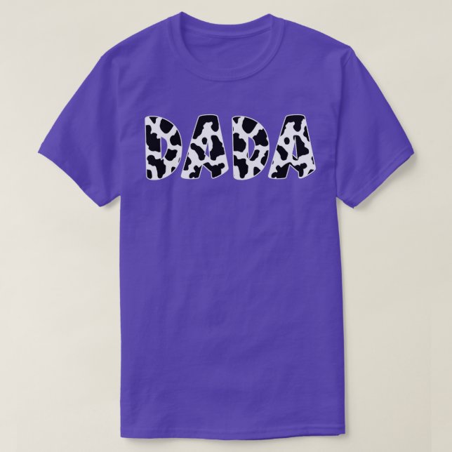 Dada Cow Print Cow Pattern Father's Day  T-Shirt (Design Front)