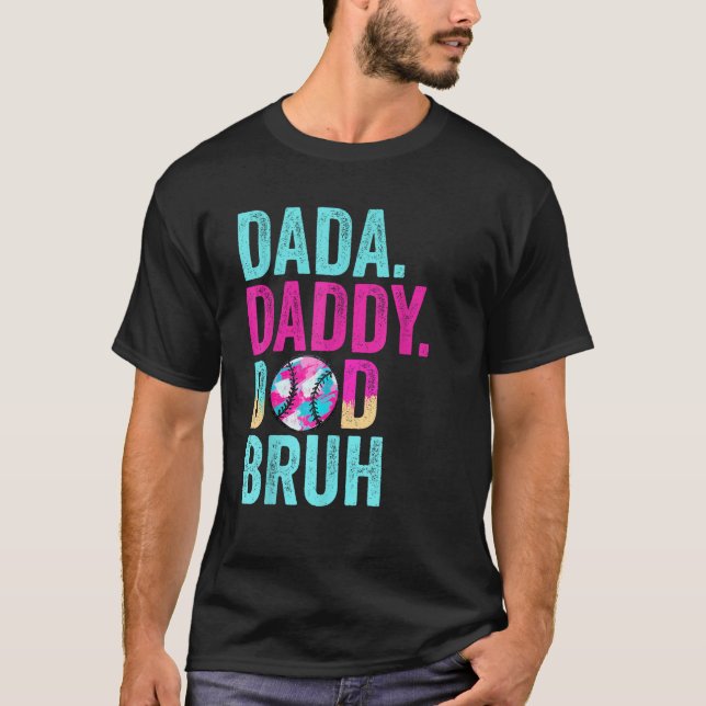 Dada Daddy Dad Bruh Baseball Drip Ice Cream Funny  T-Shirt (Front)