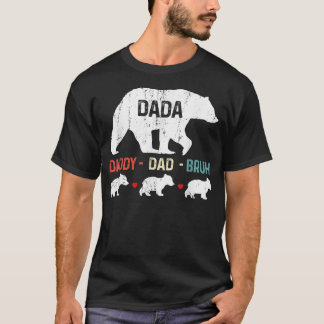 Dada Daddy Dad Bruh Bear Happy Father's Day Men Fa T-Shirt