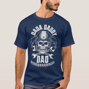 Dada Daddy Dad Bruh Motorcycle Biker Fathers Day R T-Shirt