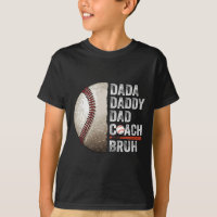 Dada Daddy Dad Bruh Vintage Baseball Coach Funny F