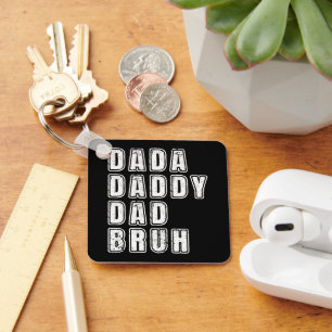 Dada Daddy Dad Bruh Vintage Funny Dad Sayings  Key Ring