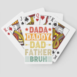 Dada Daddy Dad Father Bruh Father's Day Colourful Playing Cards