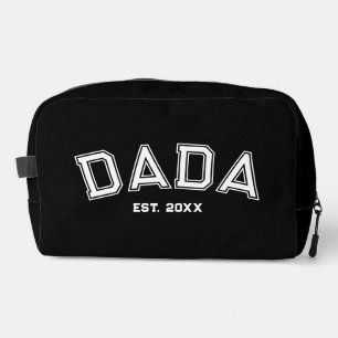 Dada Est. Custom Year White Sport Style Logo Black Dopp Kit