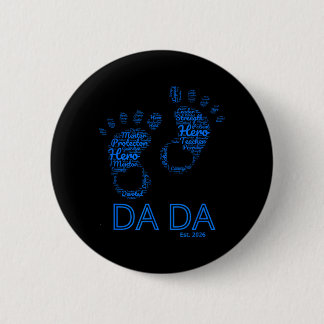 Dada Fathers Day Est 2026 Word Cloud Baby 6 Cm Round Badge