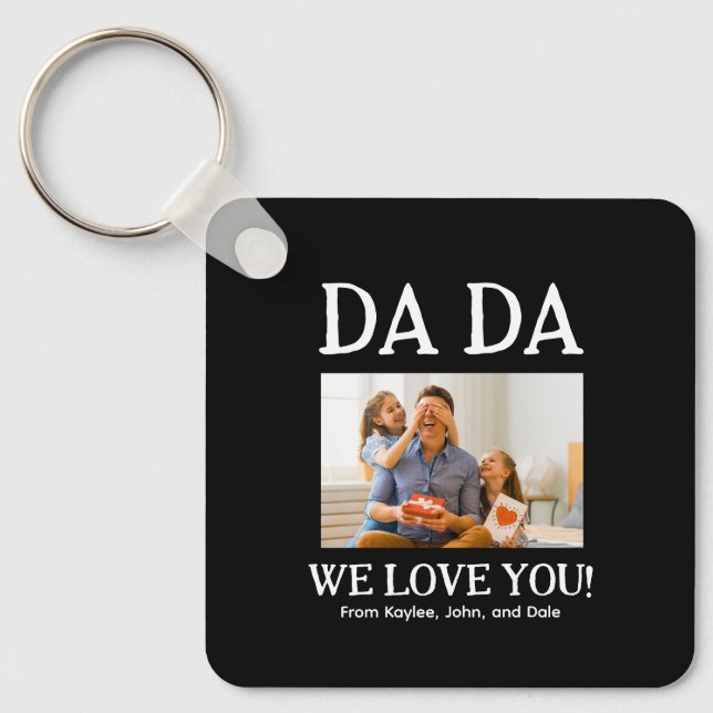 Dada Fathers Day Personalised Custom Key Ring (Front)
