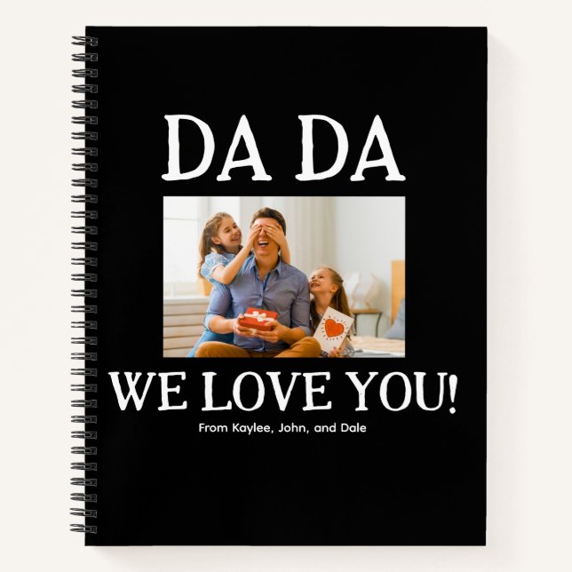Dada Fathers Day Personalised Custom Notebook (Front)