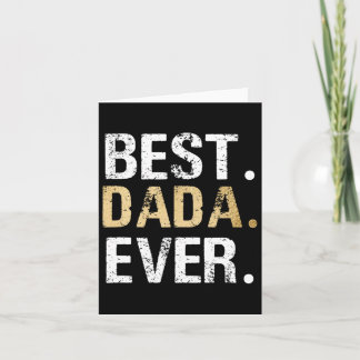 Dada Gift From Granddaughter Grandson Best Dada  Card