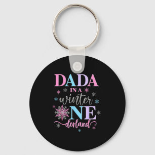 Dada In A Winter Onederland Birthday Girl Sweet Sn Key Ring
