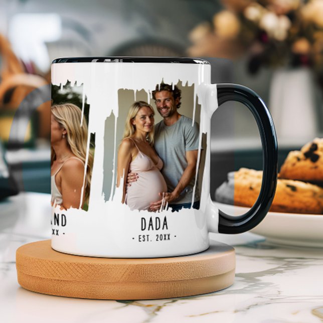 Dada Milestones Photos & Years Custom Text Gift Mug (Creator Uploaded)