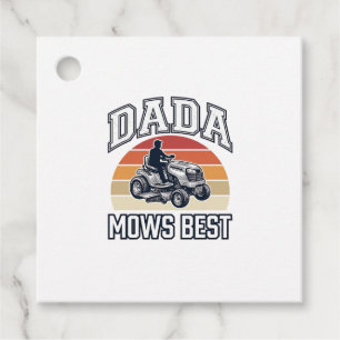 Dada Mows Best Vintage Lawn Mower Shirt Design_1 Favour Tags