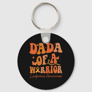Dada Of A Warrior Leukaemia Awareness Family Key Ring