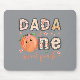 Dada Of One Sweet Peach 1st Birthday Girl Matching Mouse Mat